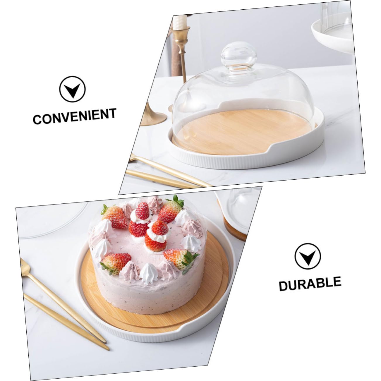 Genérico 1 Juego Molde Para Pastel Europeo Tablero Para Decorar Pasteles Demostración Kit De Decoración De Pasteles Soportes Para Para El Té De La Tarde De Queso Bol De Madera