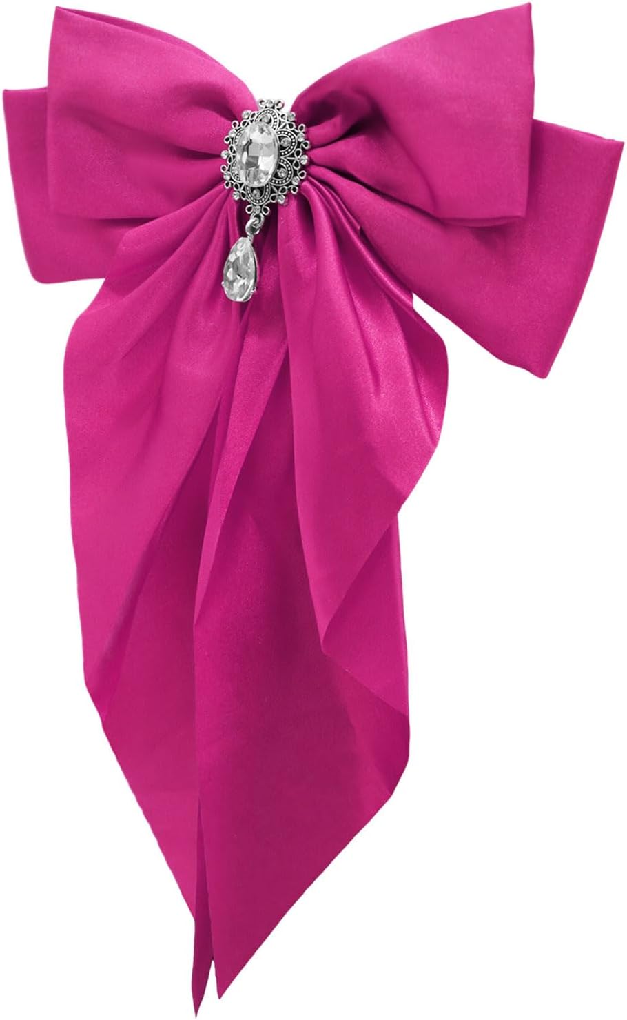 Oversized Womens Bow Tie, Pre-tied Big Bow Ties for Women Adjustable Sparkle Large Bowtie for Cosplay Uniform Party