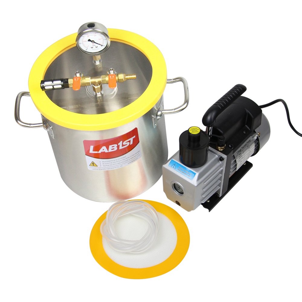 3 Gallon Vacuum Chamber and 3 CFM Pump Kit for Degassing Silicone Epoxy Not for Wood