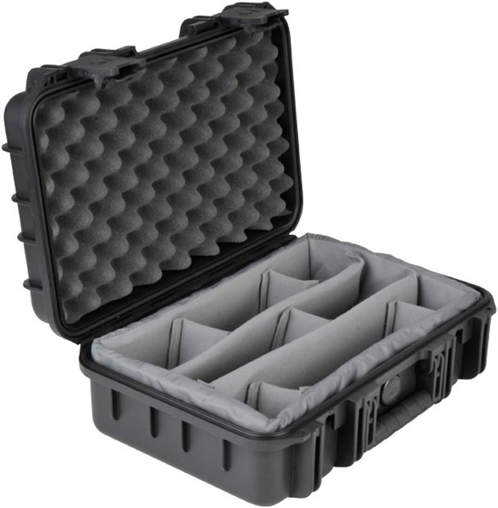 SKB Cases 3i-1610-5B-D iSeries 1610-5 Waterproof Case with Dividers, Ultra High-strength Polypropylene Copolymer Resin, Resistant to Corrosion and Impact Damage, Continuous Molded-in Hinge