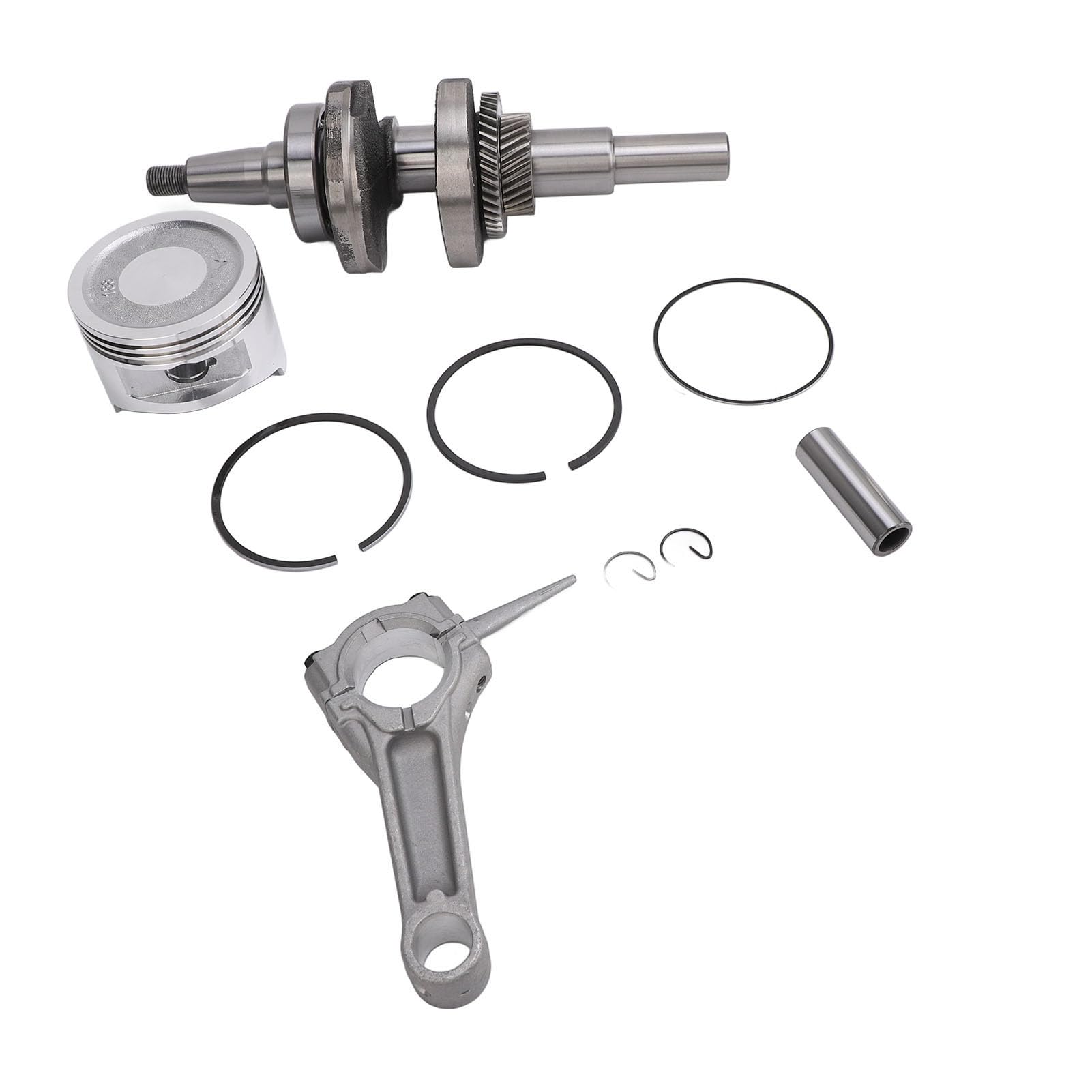 Kit de Biela de Pistón de Motor, Apto para Motor GX390 de 13, Juego Completo con Material Metálico, Juego de Varillas de Pasadores de Pistón de Cigüeñal