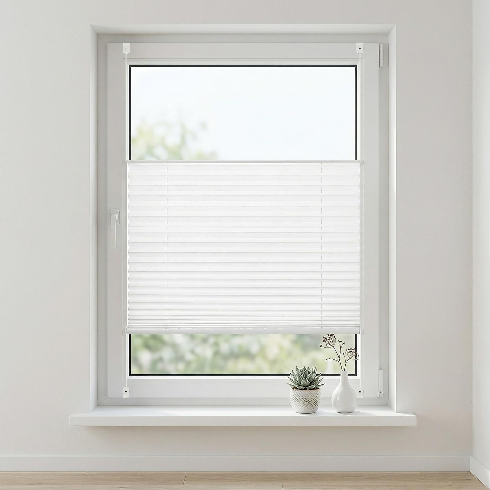 Sekey Plissee ohne Bohren Klemmfix Fenster Plisseerollo Verstellbarer Spannung Jalousie für Tür & Fenster
