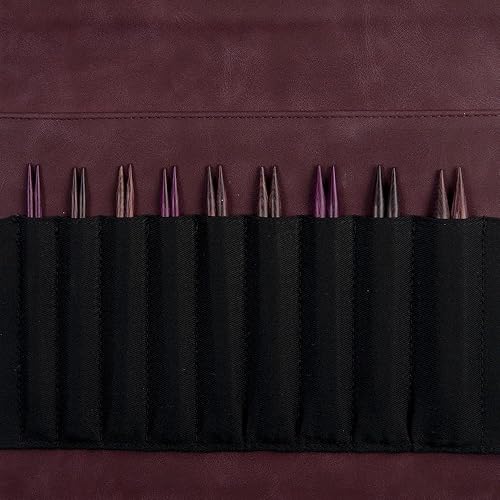 Miniatura 5 de Knit Picks Options Juego de agujas de tejer intercambiables de madera con estuche y marcadores de puntada (morado real)