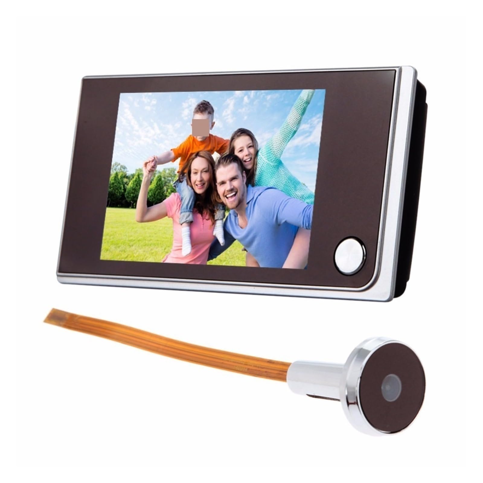 Timbre con vídeo Inteligente Timbre con Video de 3,5 Pulgadas y cámara visión Gran Angular 120° for Seguridad del hogar oficinas y hogares