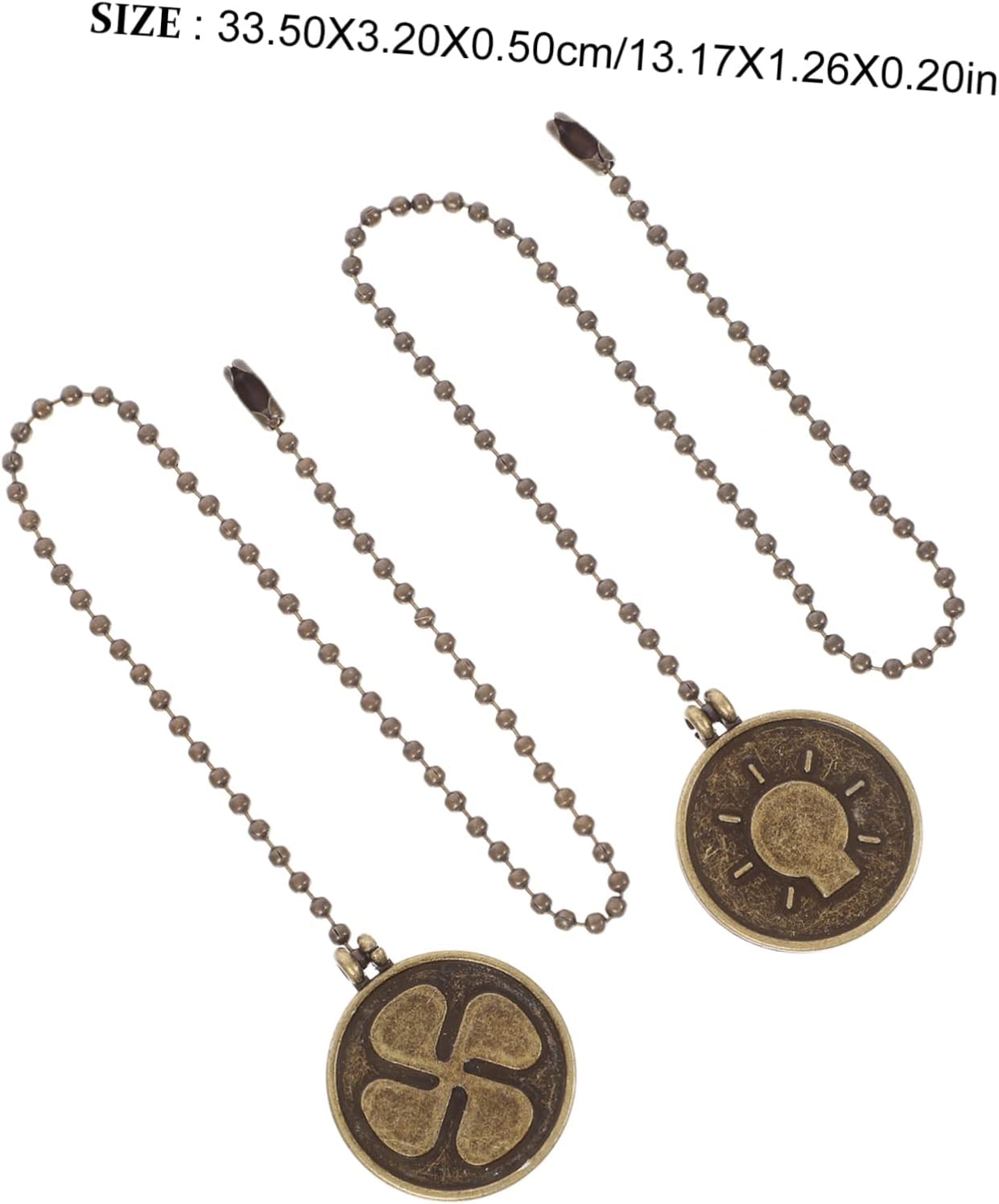 Ciieeo 2pcs Ceiling Fan Pendant Pull Chain Decorative Fan Pulls for Easy Access