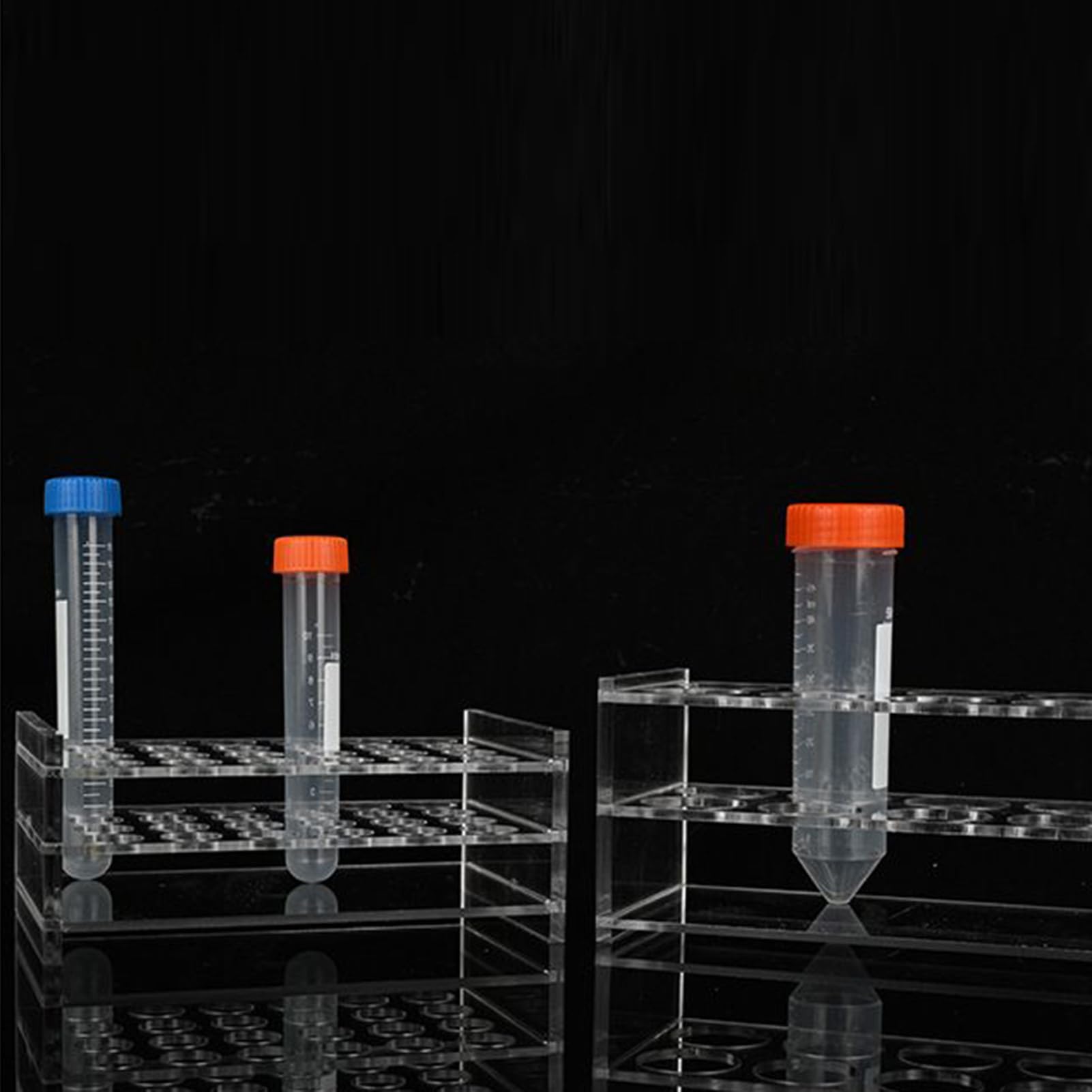 Portatubos Soportes para Tubos de Laboratorio Expositor Acrílico 8 Huecos Almacenamiento Educativo