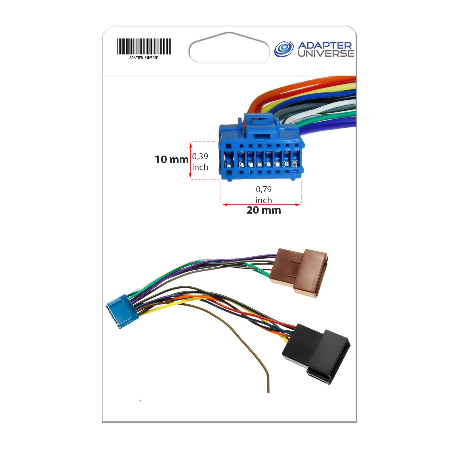 16 POLIGES STEREO RADIO ISO KABELBAUM ANSCHLUSS ADAPTERKABEL FÜR JVC