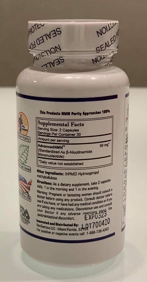 RevGenetics-ADVANCEDNMN 50 mg capsule 3 botellas + 1 FREE