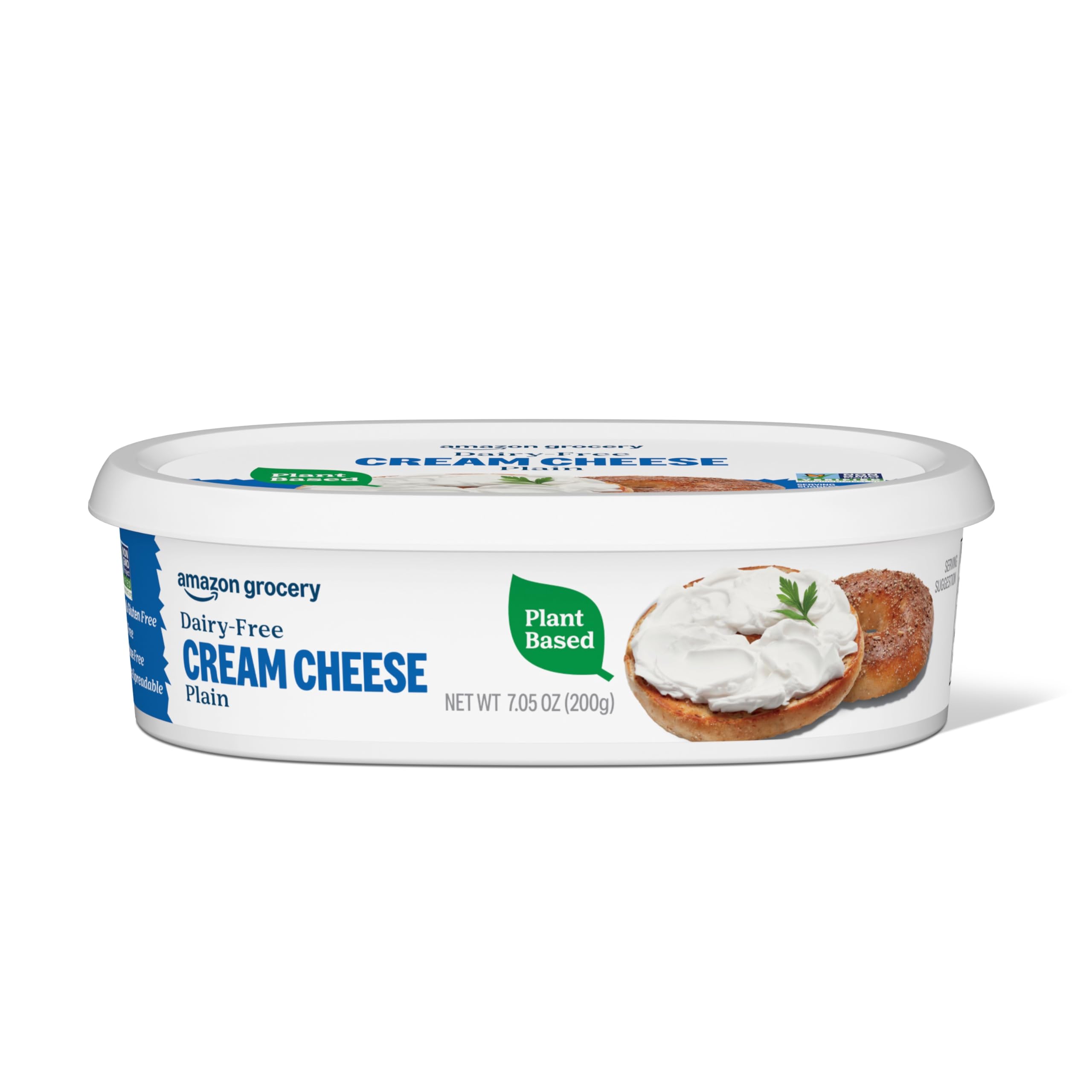Amazon.com: Amazon Fresh, Plant Based Cream Cheese Plain, 7.05 Oz