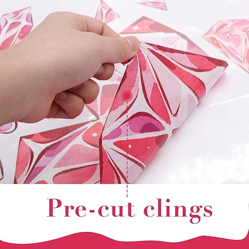 Miniatura 4 de Pawliss Decoraciones para el día de San Valentín, decoración de ventana, calcomanías grandes de cisne de corazón rojo y rosa para ventanas de