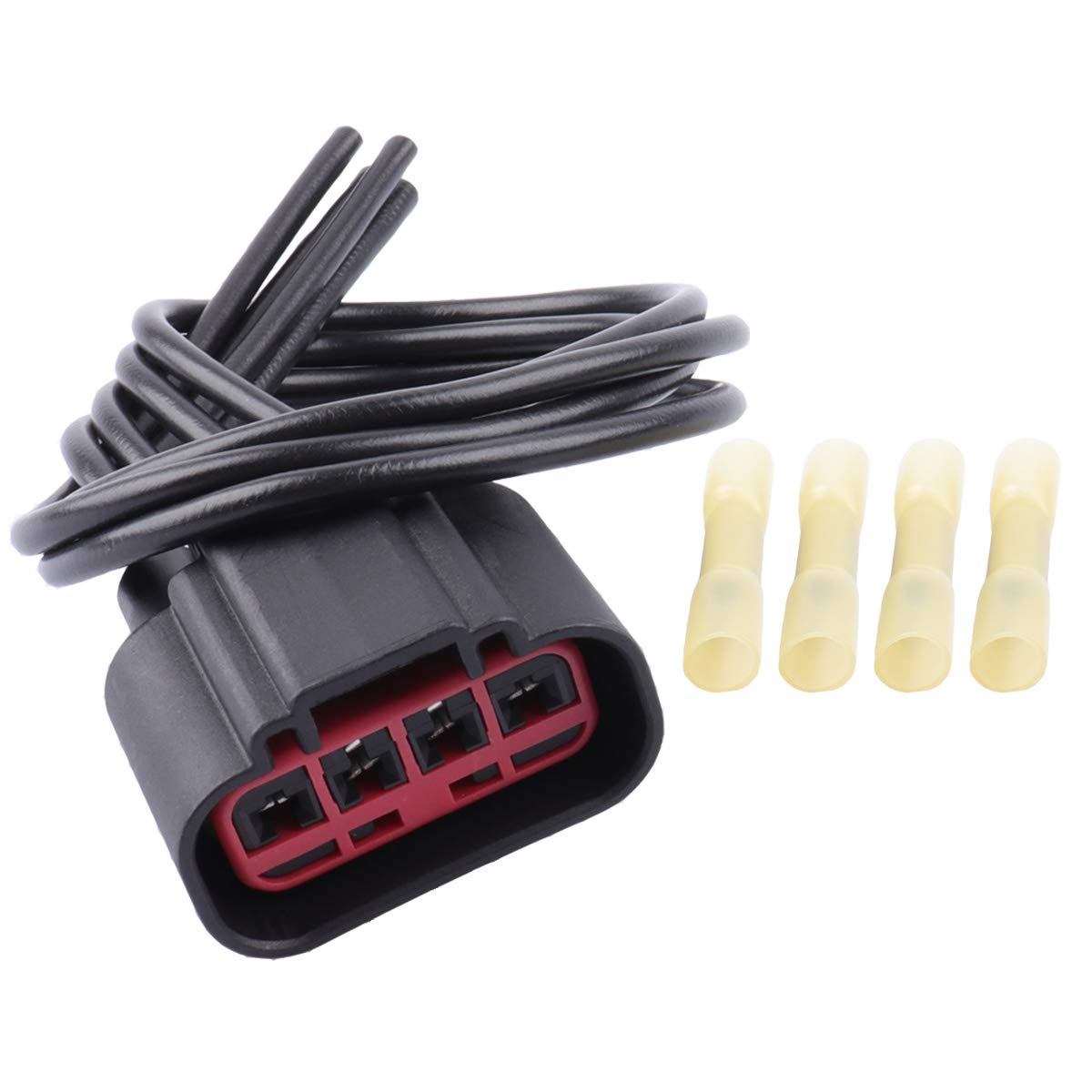 WPT688 HVAC Blower Motor Resistor Connector Plug Wiring Harness Pigtail for Ford Explorer Escape Expedition Mustang Fiesta F-150, Lincoln Mark Lt Navigator, Mercury Mariner Montego Front 3U2Z14S411ZEA