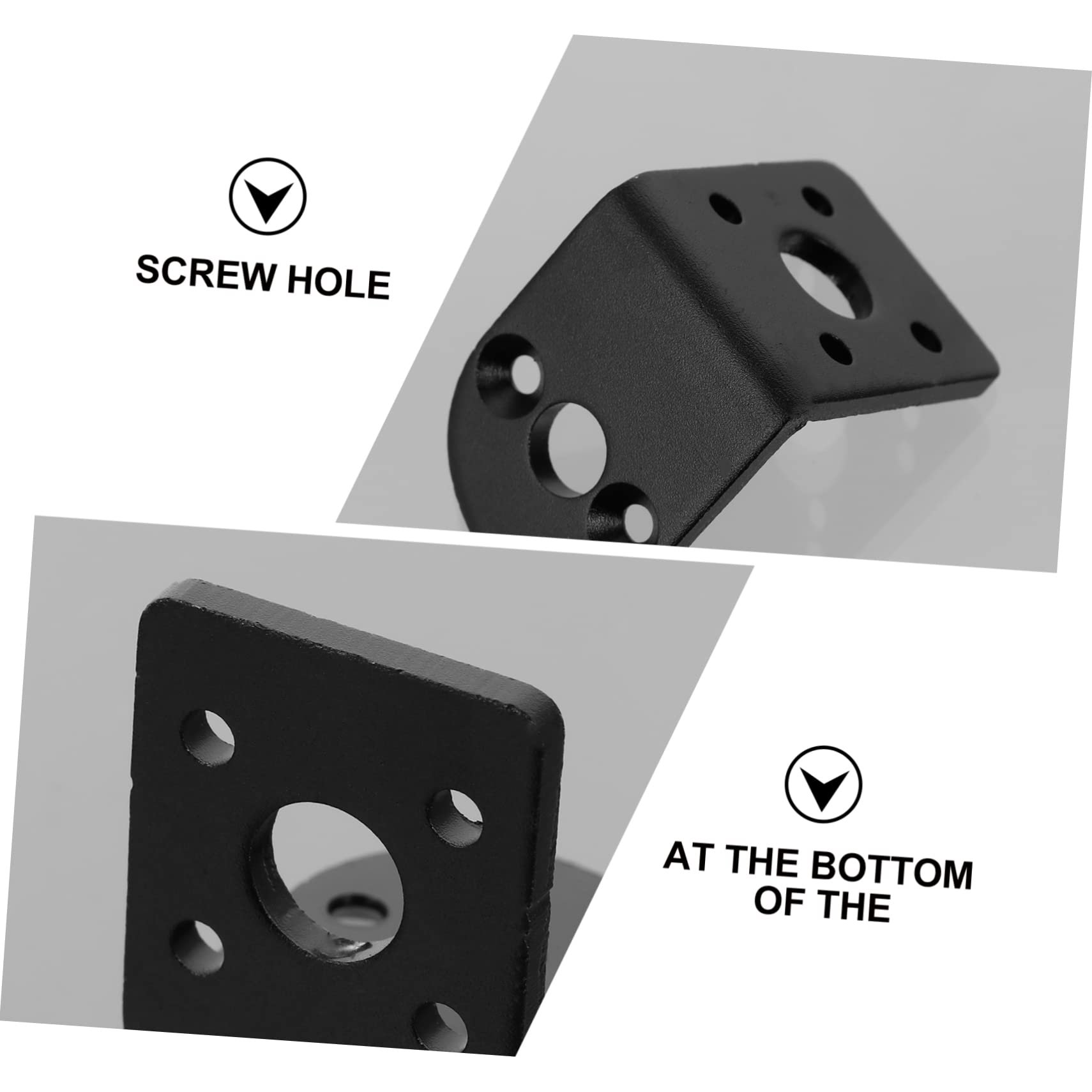 HEMOTON 8 Sets Bracket Geared Motor DIY Stands Tools Motor Holder Floor Levelling Tools Furniture Legs Gear Reduction Motor Small Gear Motor Dc Small Stand Aluminum Alloy Metal Accessories