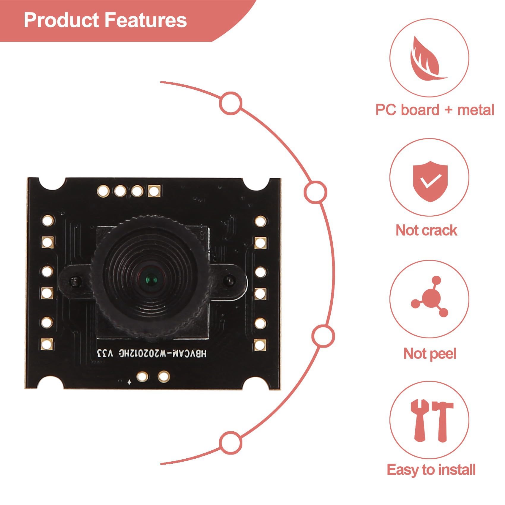 Booso USB Kamera Modul OV9726 CMOS 1MP 50 Grad Objektiv USB IP Kamera Modul für Windows Android- und Linux System