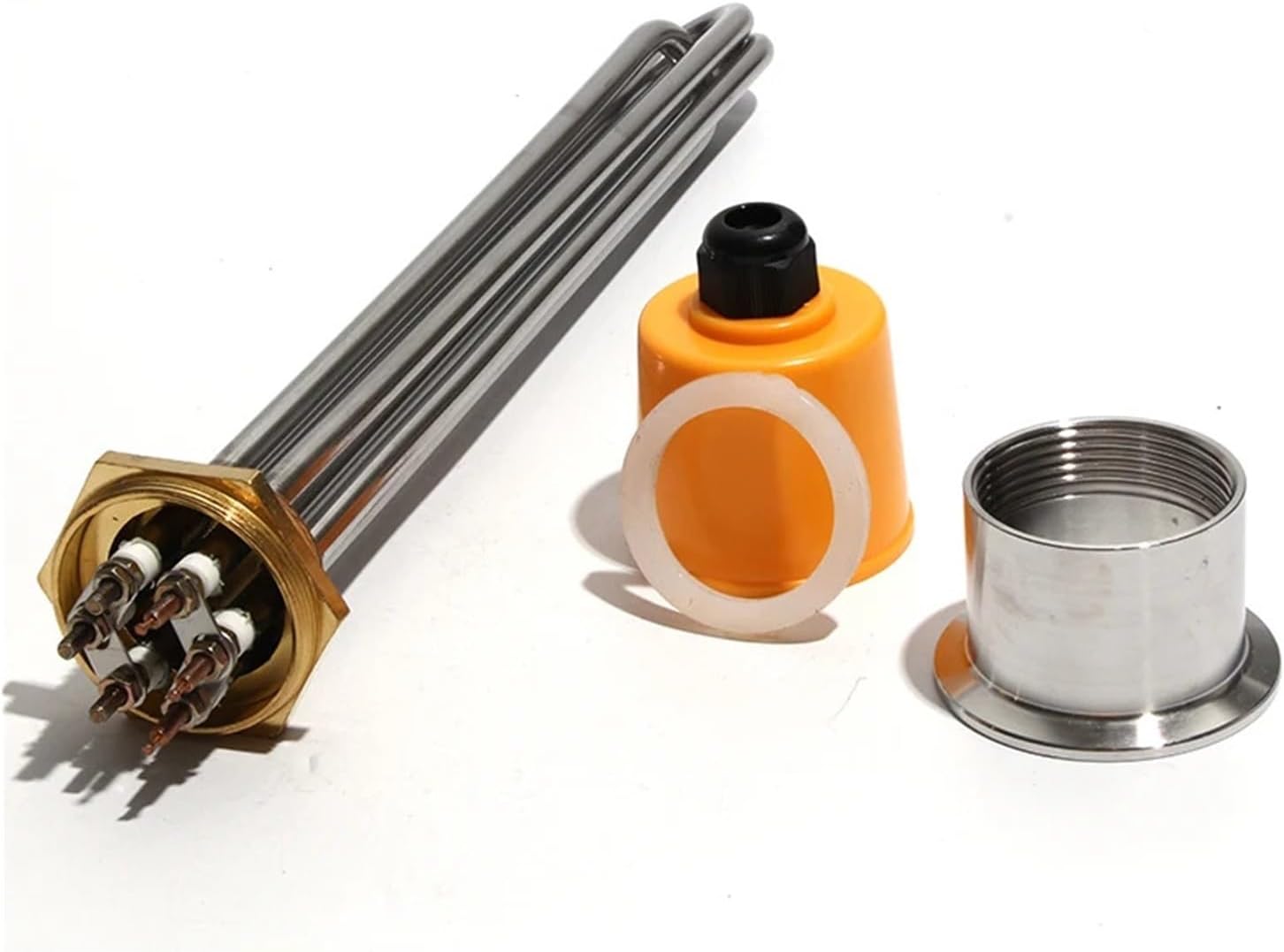 1 1/4" Electric Immersion Water Heating Element DN32 1.25" 220V For Solar Water Heater Spare Parts 3KW 6KW 9KW 12KW(D,3KW 190mmL)