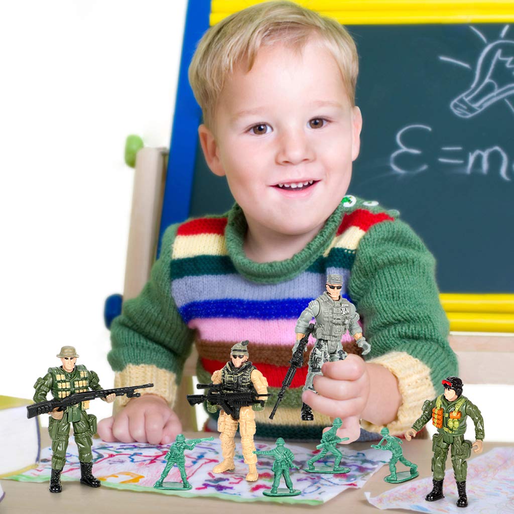Buy Army Men Action Figures and Green Toy Soldiers Miliatry Playset for Boys Girls Kids Children