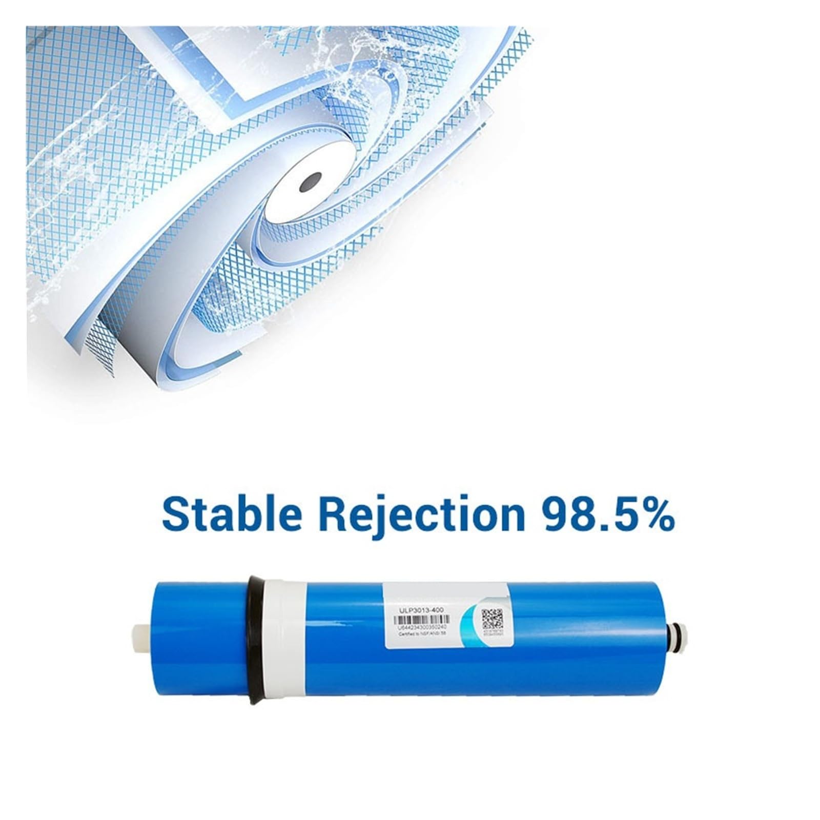Membrana RO 400GPD 3013-400 Membrana for osmosi inversa for purificatore d'acqua for uso domestico Sotto il lavandino