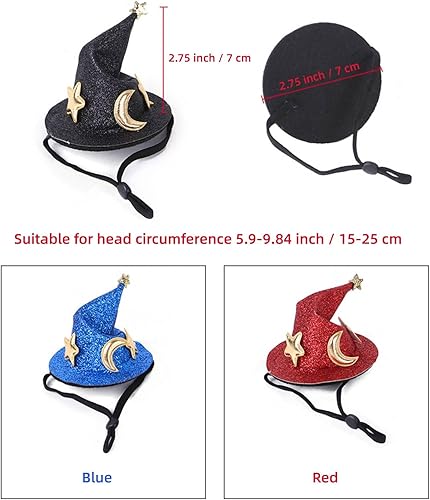 Miniatura 2 de Sombrero de Halloween, sombrero de hámster, mini sombrero de animales pequeños, disfraz de animal pequeño, sombrero de mago de Halloween, disfraces