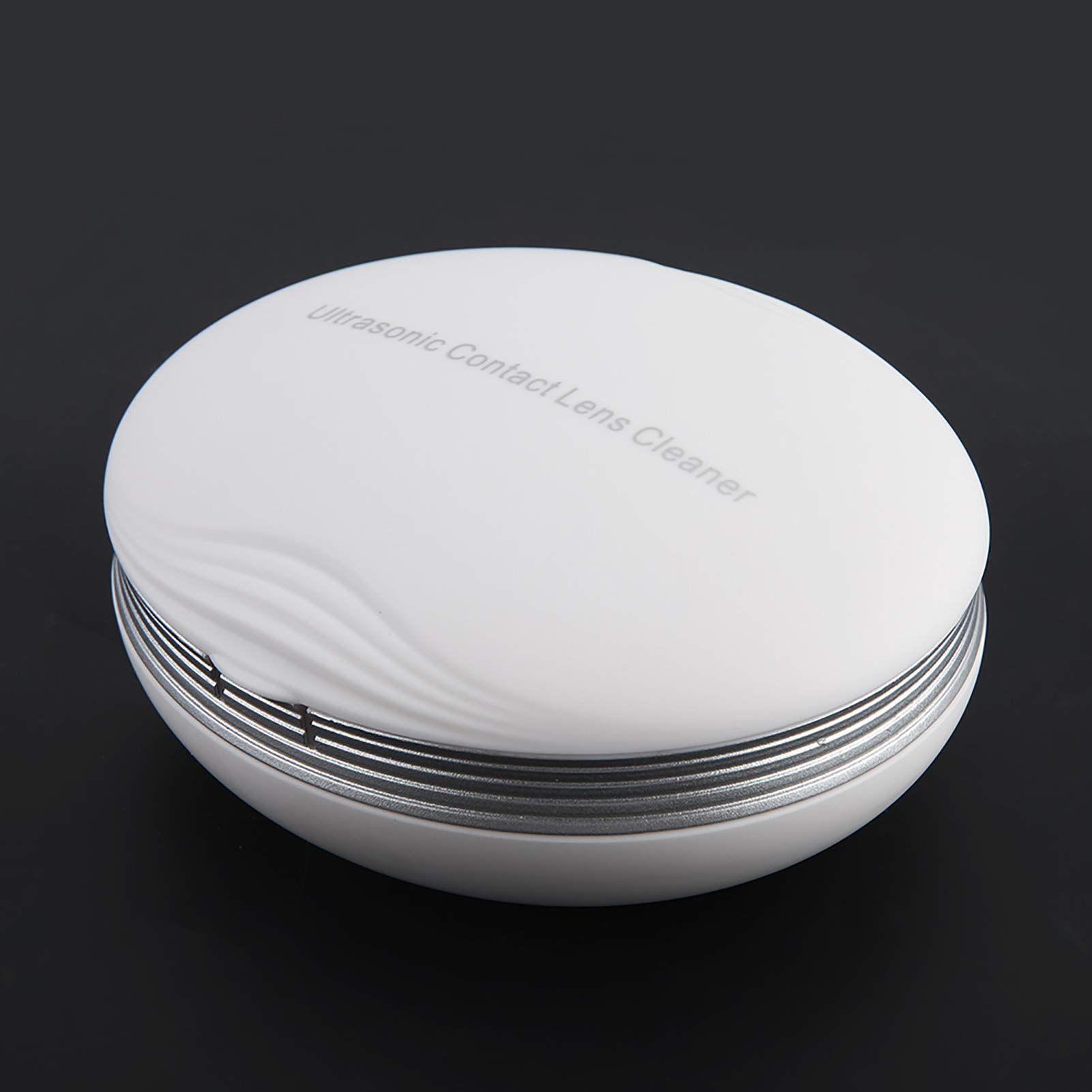 Pilipane Detergente Automatico per Lenti a Contatto Ad Ultrasuoni con USB,Detergente per Lenti a Contatto, Custodia per La Pulizia delle Proteine dell'occhio(Bianco)
