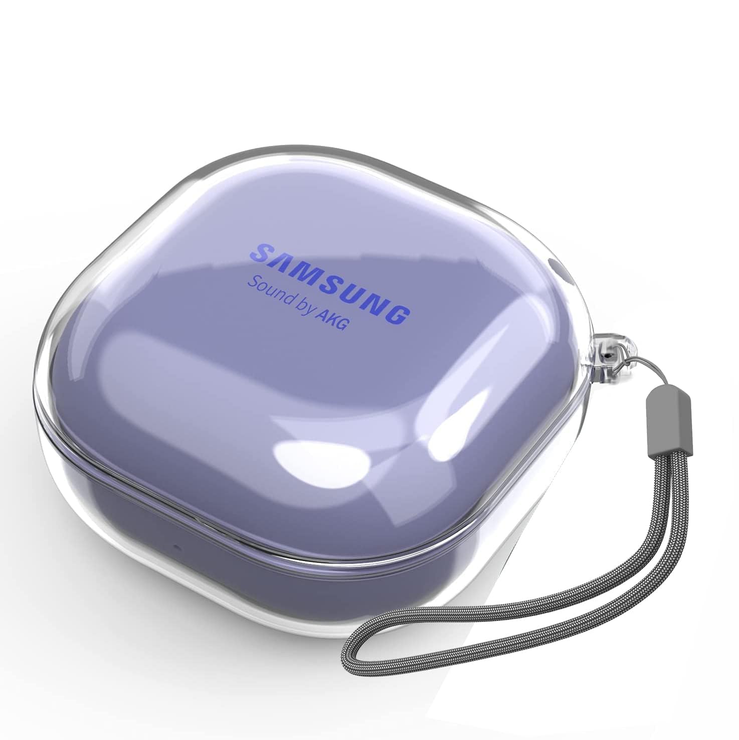 Mizi Ultra Hybrid Designed for Galaxy Buds2 Pro (2022) / Galaxy Buds 2 (2021) / Galaxy Buds Pro (2021) / Galaxy Buds Live Cover (2020) TPU Protective Cover with Keychain - Clear