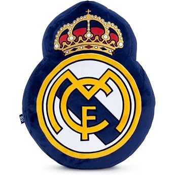 ARDITEX Real Madrid Fan Item Decorative Cushion to Match Your Real Madrid Bed Linen Shield-Shaped Ideal for Football Fans Decorative Cushion with Filling and Cover 100% Polyester 21 x 28 x 40 cm