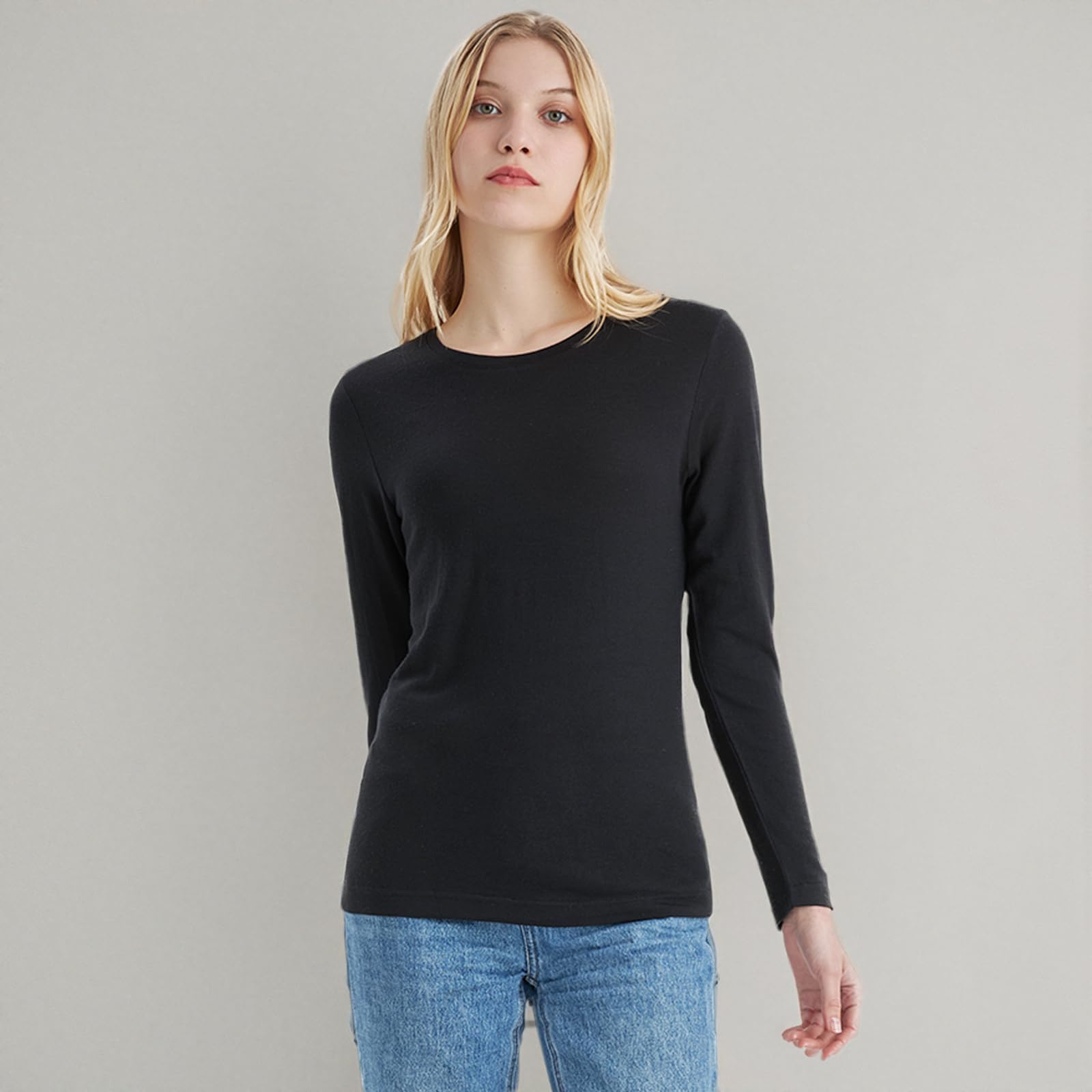Merino Protect sous Vetement Laine Mérinos 100% pour Femme Lingerie Thermique Vêtement Intime Doux Idéale pour Randonnée Ski