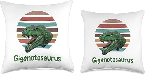 Miniatura 3 de Giganotosaurus Dinosaur Retro Father's Day 2023 Giganotosaurus Retro T rex Prehistoric Dinosaur Father's Day Throw Pillow, 18x18, Multicolor