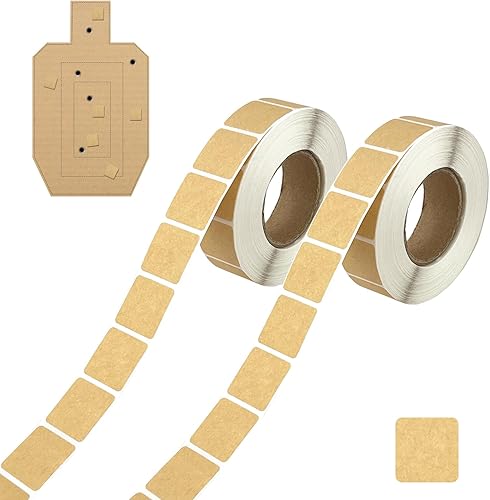 Miniatura 9 de Target Pasters - Calcomanías autoadhesivas de tiro de 0.87 pulgadas, parches cuadrados de reparación de objetivos de cartón, ideales para