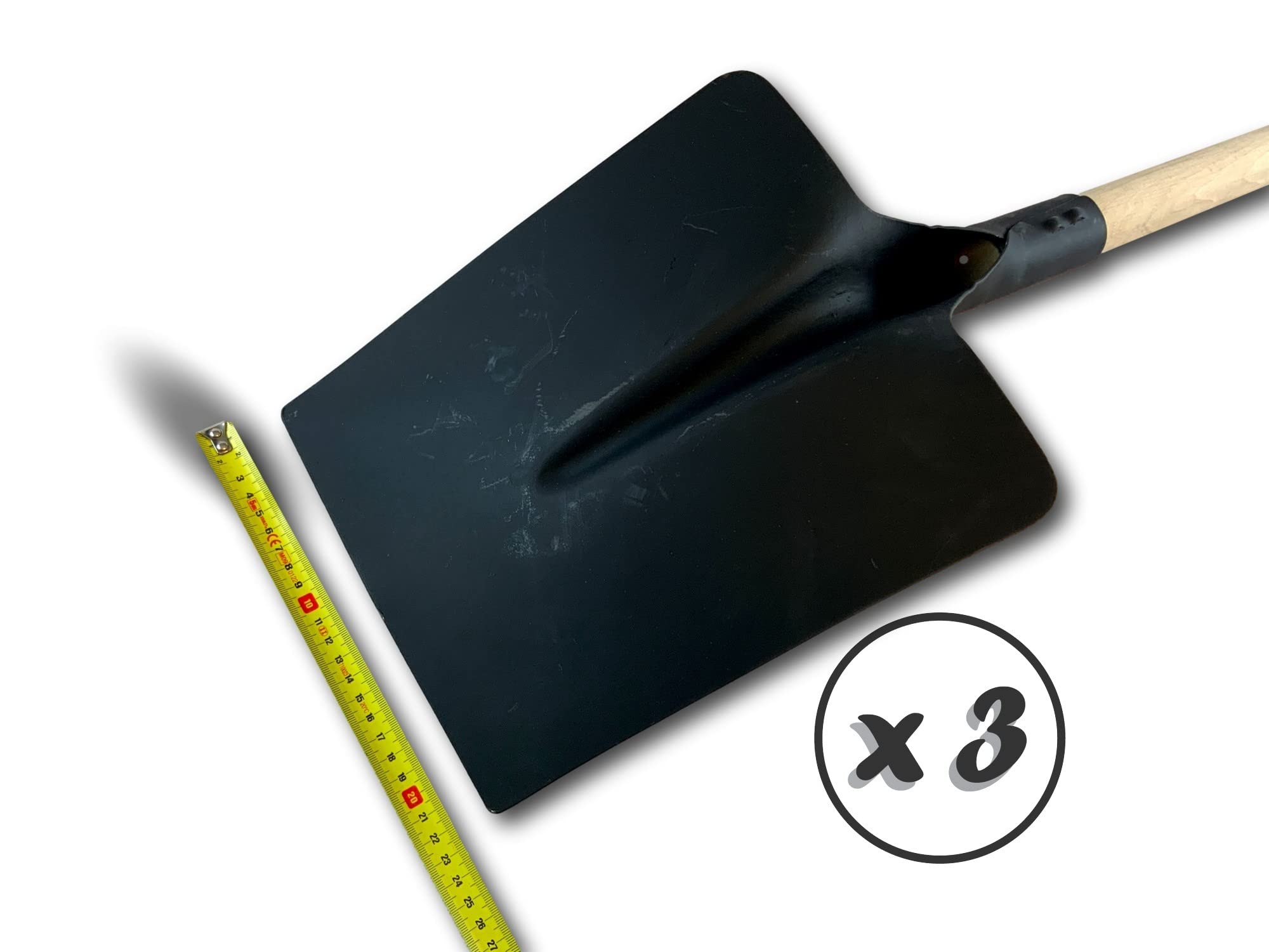 Zestaw 3 łopatek do tarasu | Drewniany uchwyt 110 cm wyprodukowany we Francji | Stalowa końcówka kwadratowa | łopatka | kopanie korzeni skrobanie powierzchni | Narzędzie ogrodnicze | Kibros PELCARMX3
