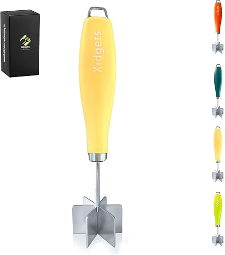 Picador de carne moderno de acero inoxidable, batidora de pastelería y desmenuzado, mascerador de frutas, retro moderno, utensilios de cocina