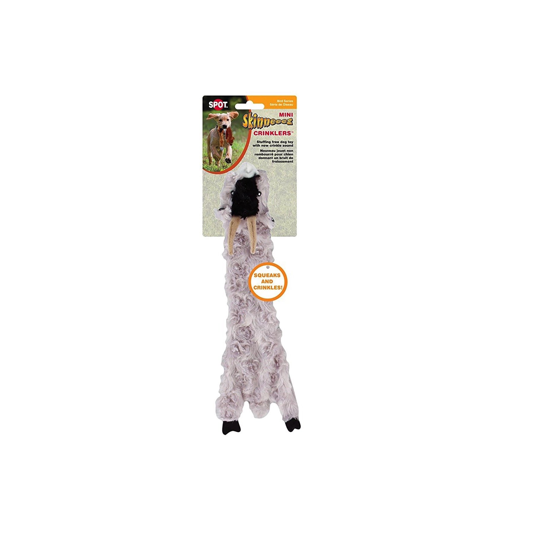 MINI SKINNEEEZ CRINKLER GOAT DOG TOY