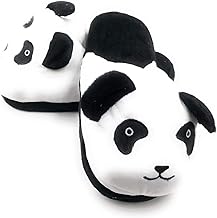 24x7 eMall Cute Plush Panda Non-Skid Footpads Indoor Bedroom Slipper Soft Shoes for Adults, Kids (White, Free Size)