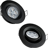 Vista 1 de Acegoo Luz giratoria de disco empotrable para RV, foco LED de 12 V, luz interior de RV, ángulo de haz de 36, ajuste vertical de 70, downlights