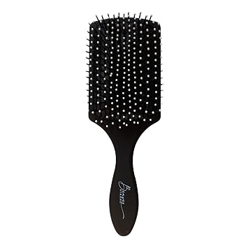 Essential Paddle Hair Brush by BeaverStrong, Rectangle Detangler Brush with Air Cushion for All Hair Types Charcoal Black