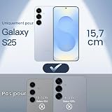 JETech Coque Ultra Fine pour Samsung Galaxy S25, Translucide - 2