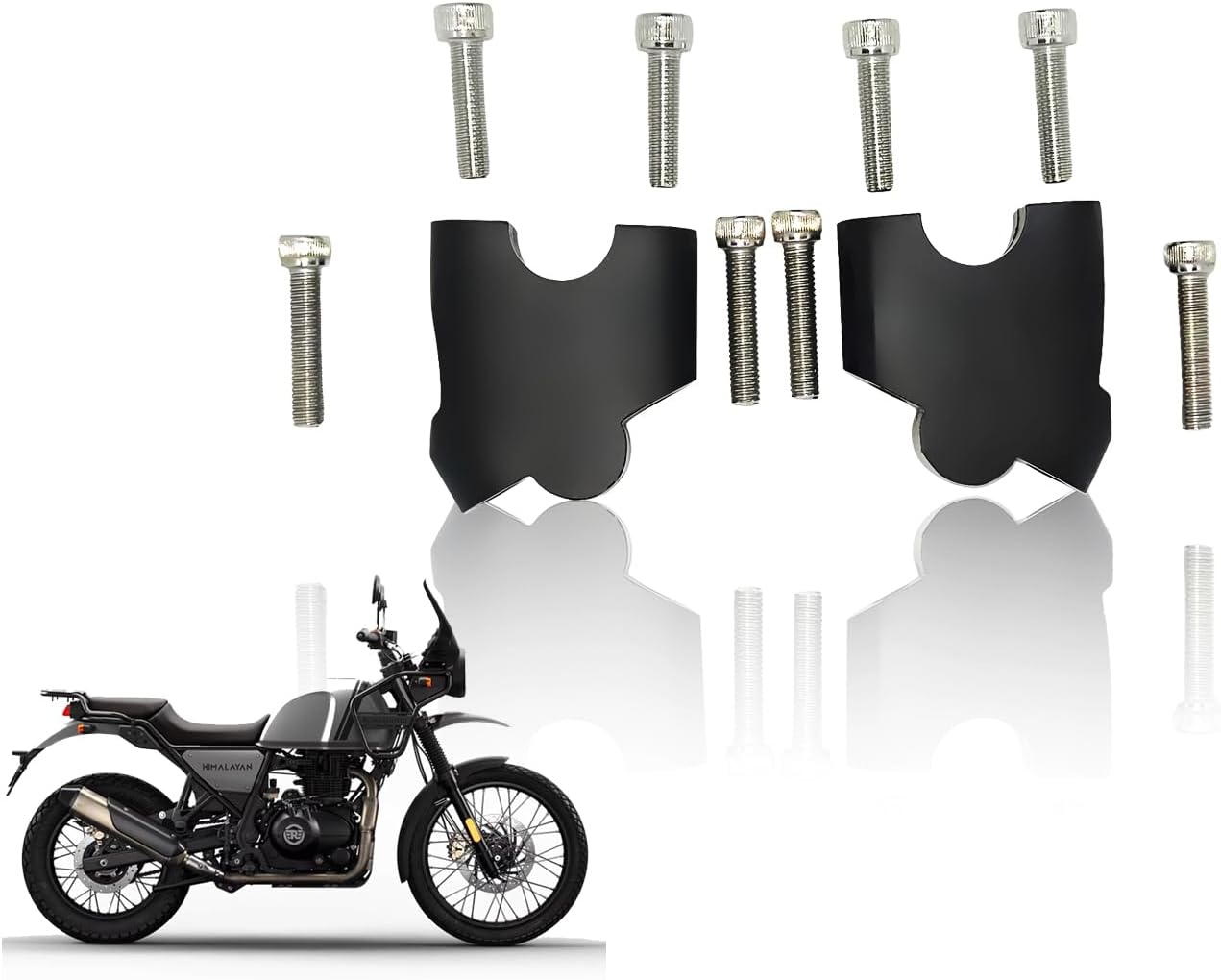 Adjustable Handle Riser for RE Himalayan BS3/BS4/BS6/Scram Motorbike |Enhances Comfort and Control | Height Riser Clamp Compatible with RE Himalayan (Angular)