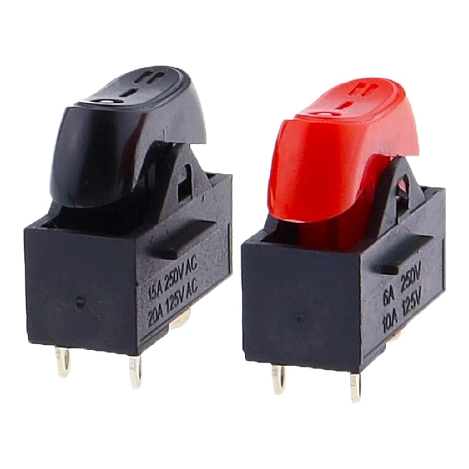 1PCS KCD15-103/T Hair Dryer Switch 3 Pins Rocker Switch 3 Position ON-Off-ON Boat Shaped Switch(Red 6A 250V 10A 125V)
