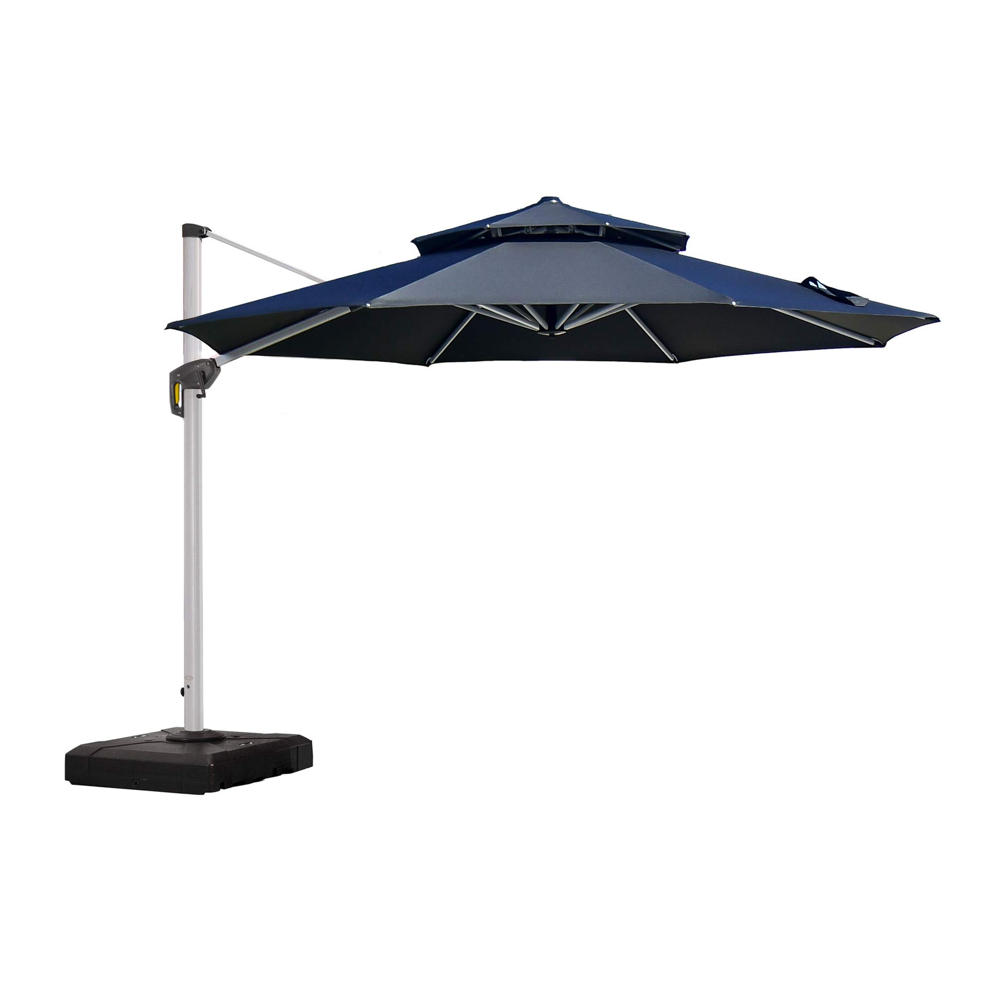 Amazon Com Purple Leaf 11 Feet Double Top Deluxe Patio Umbrella Offset Hanging Umbrella Outdoor Market Umbrella Garden Umbrella Black Garden Outdoor