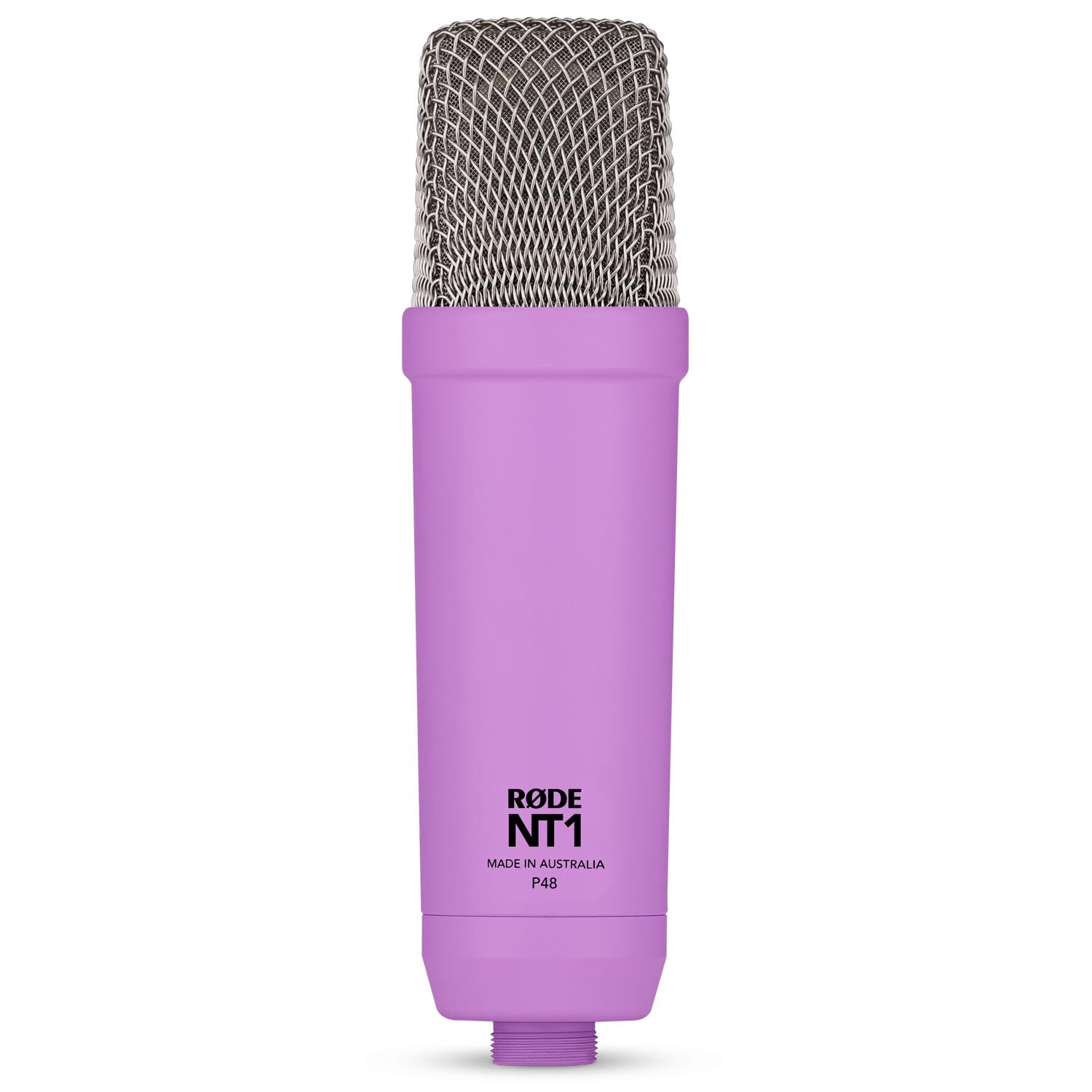 Rode NT1 Signature Purple Studio-Mikrofon Lila + PSA1 Gelenkarm-Stativ Schwarz + keepdrum Mikrofasertuch