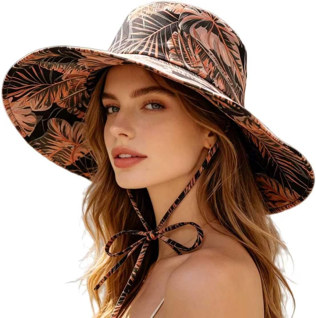 Women's Wide Brim Sun Hat Foldable Fisherman Hat Summer Hat for Beach Travel Outdoor Fashion Lightweight Packable Cap
