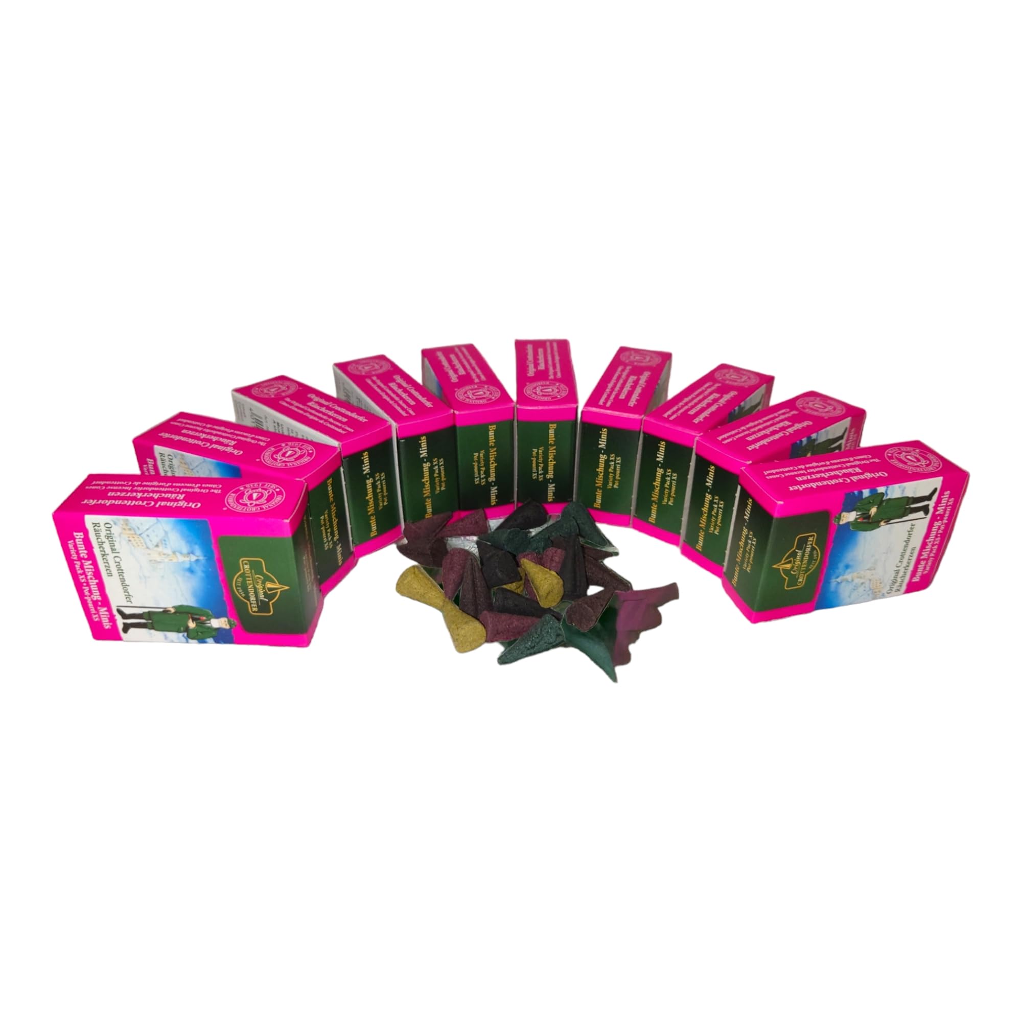 Crottendorfer Räucherkerzen incense mini cones 10x24 mixed bag
