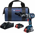 BOSCH GSR18V-975CB25 18V Brushless Connected-Ready 1/2 in. Drill/Driver Kit with (2) CORE18V 4 Ah Advanced Power Batteries