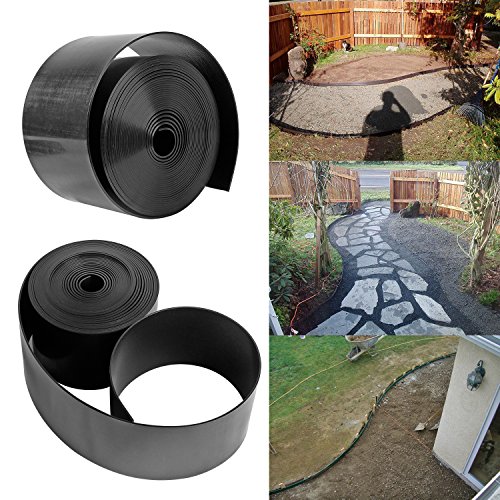 Yitoo AYITOO Borde de Césped,Flexible Borde de Jardín,Plástico Cercado 10 m *15cm Negro