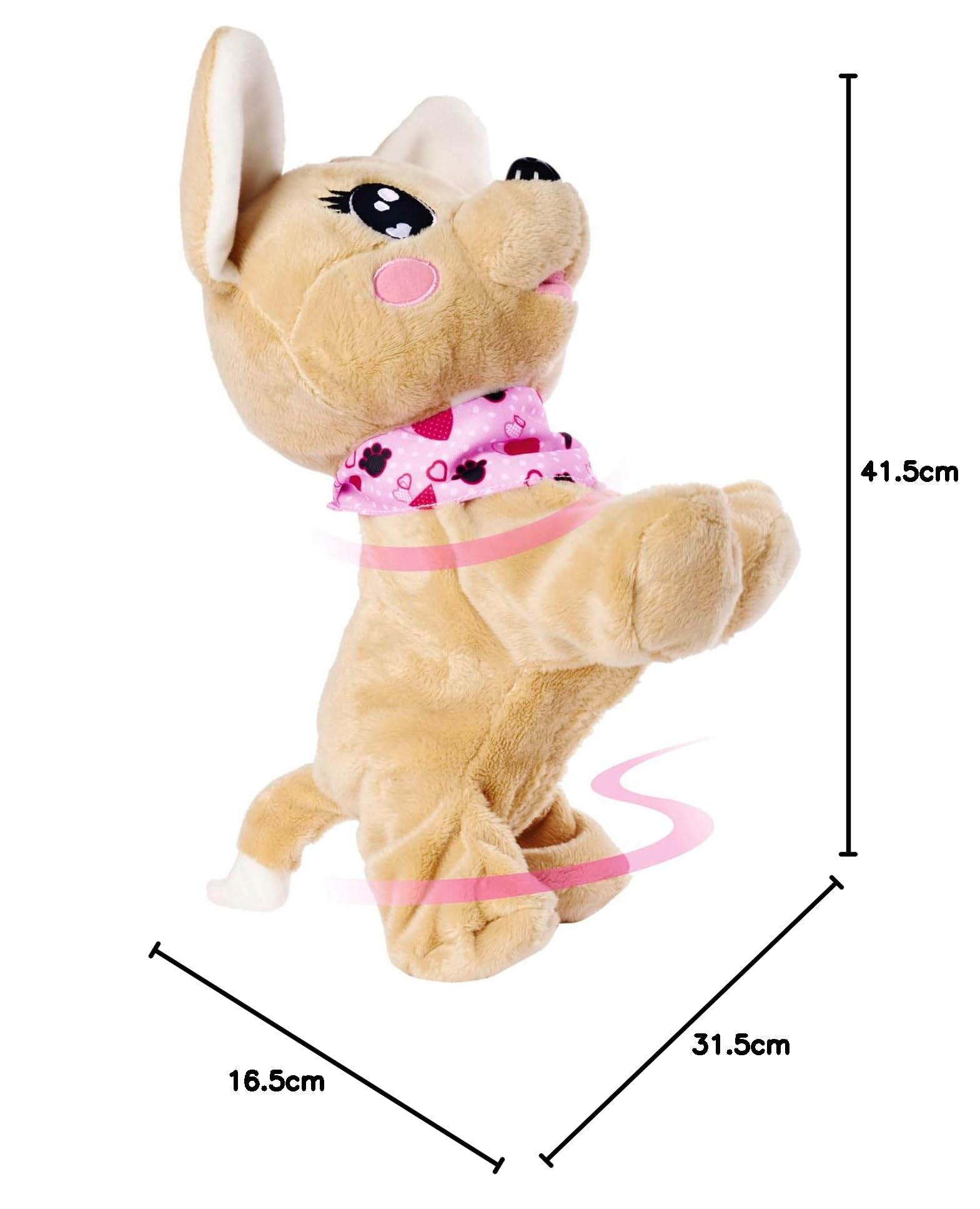 Simba 105893500 - Chichi Love Baby Boo, DEUTSCHE Version, Reagiert Auf 12 Sprachbefehle, Mit Ãœber 60 Verschiedenen Sounds, 30cm, Chihuahua Plüsch Hund, Interaktives Haustier, Ab 3 Jahren