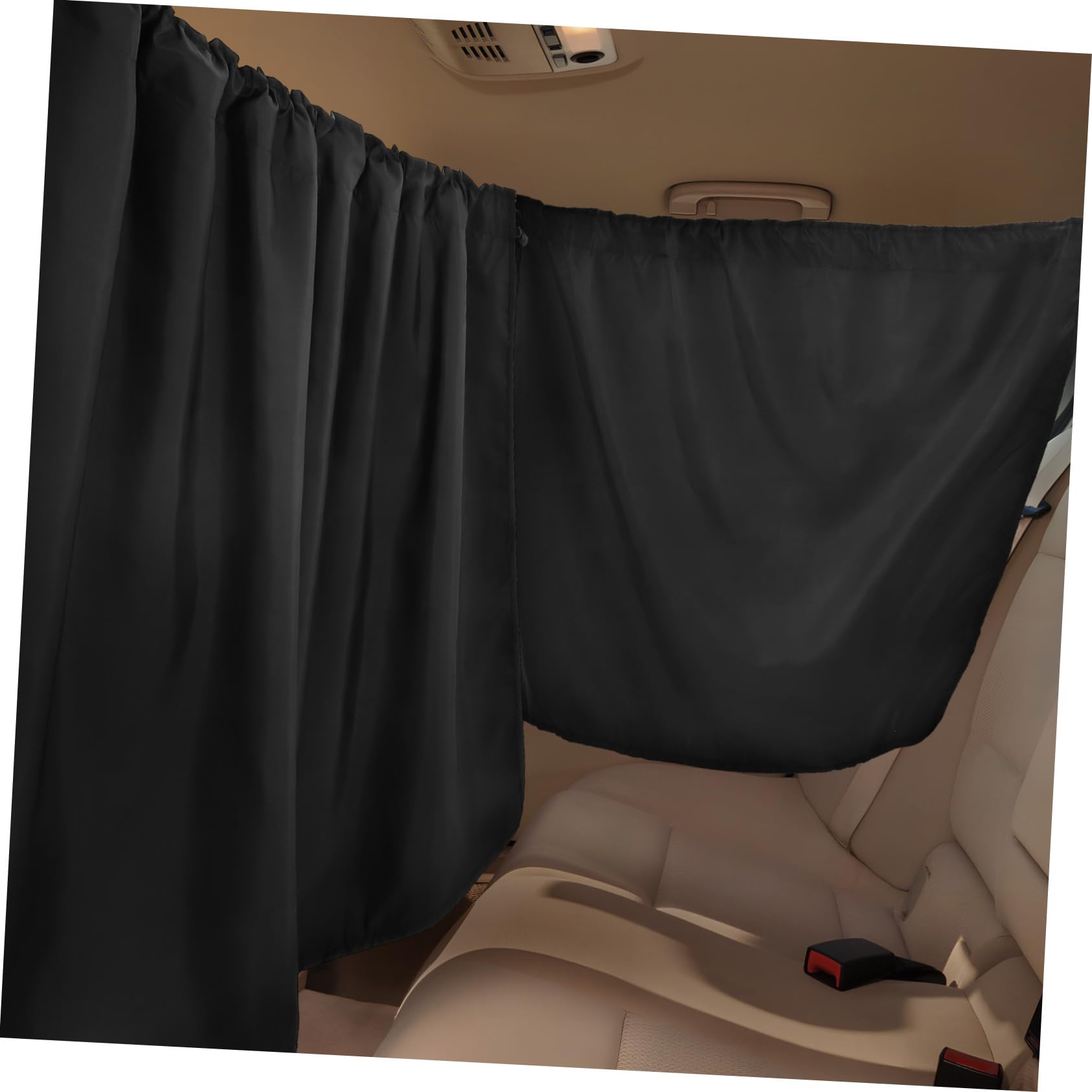 Mikinona Cortinas Coche Privacidad Doble Protección UV Parasol Ventana Interior Divisor Trasero Fácil Instalación Resistente Polyester