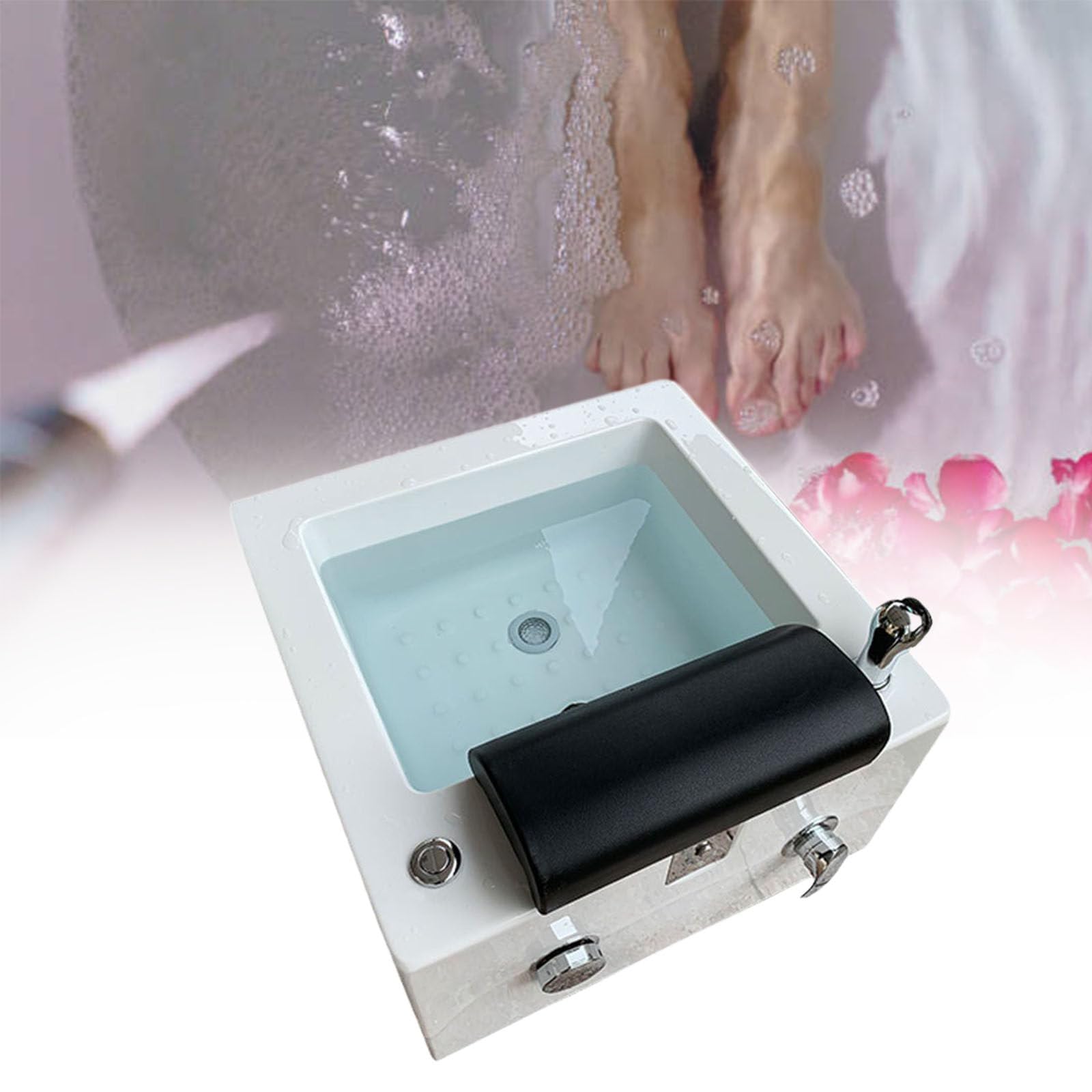 Pediküre-Schüssel mit Fuß-Whirlpool | Fußbad mit Wärme und Massage | Fußstütze | Fußbad | Einstellbare Temperatur | Fußbad | Pediküre