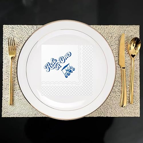 Miniatura 4 de SharkBliss Servilletas de cóctel de golf, con agujero en un primer cumpleaños, servilletas de papel desechables para bebidas de cóctel para bebés,