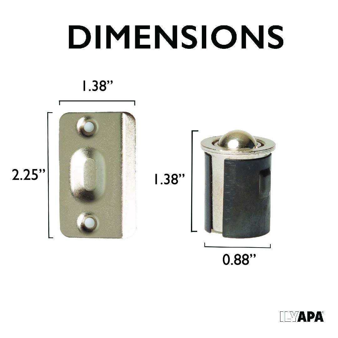 Aimant Pince UFURMATE Lot De 4 Loquets Magnétiques Pour Porte En Verre, Réglable, Sans Cadre, Avec Pince D'armoire, Convient Pour Porte En Verre Oscillante De 5 à 8 Mm (blanc Serrure Placard