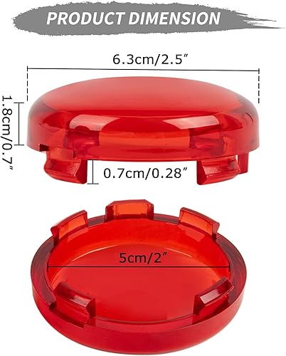 Miniatura 2 de PSLER Tapas de lente de luz de señal de giro para motocicleta, lentes de 2 pulgadas para Touring Electra Street Road Glide Road King Sportster Dyna