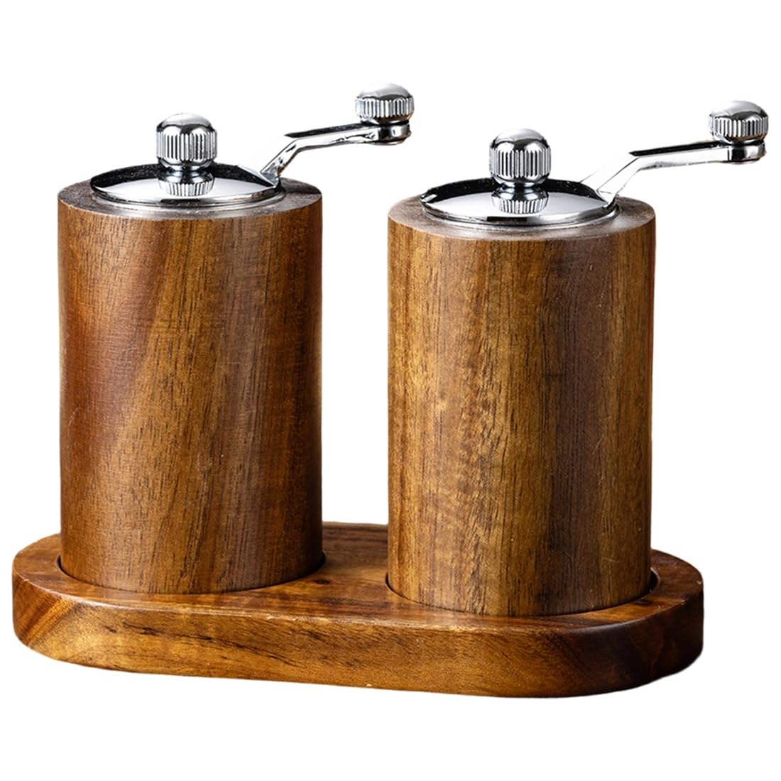 Hndhbfgrt Sea Salt& Pepper Grinding Bottle, Manual Sichuan Pepper and Black Pepper Grinder Hand Cranked for Kitchen Household