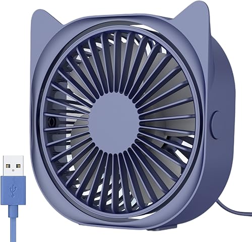 Miniatura 1 de Pequeño ventilador de escritorio personal USB  4 velocidades portátil lindo escritorio mesa de enfriamiento mini ventilador alimentado por USB,